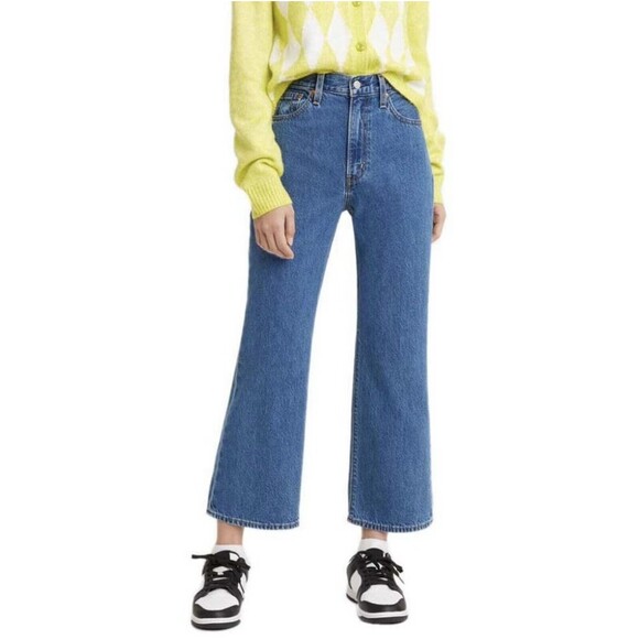 Levi’s Premium Math Club Flare Jeans High Rise Blue 31 - Picture 1 of 11